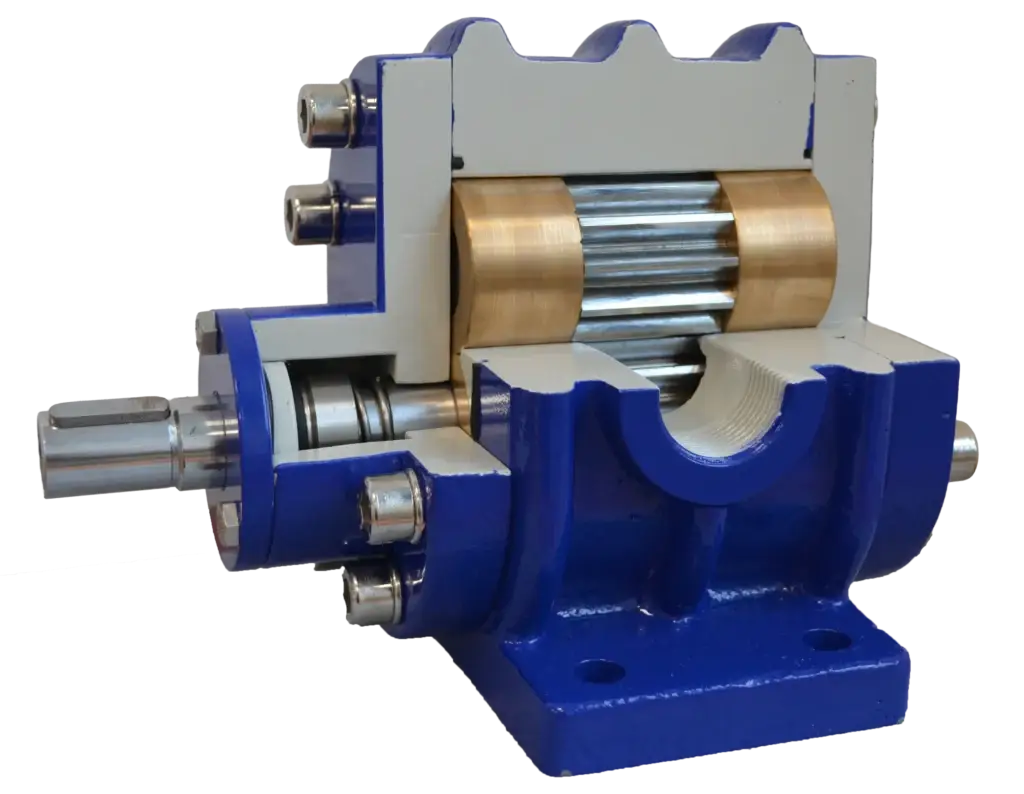 Schnittbild einer Aussenzahnradpumpe