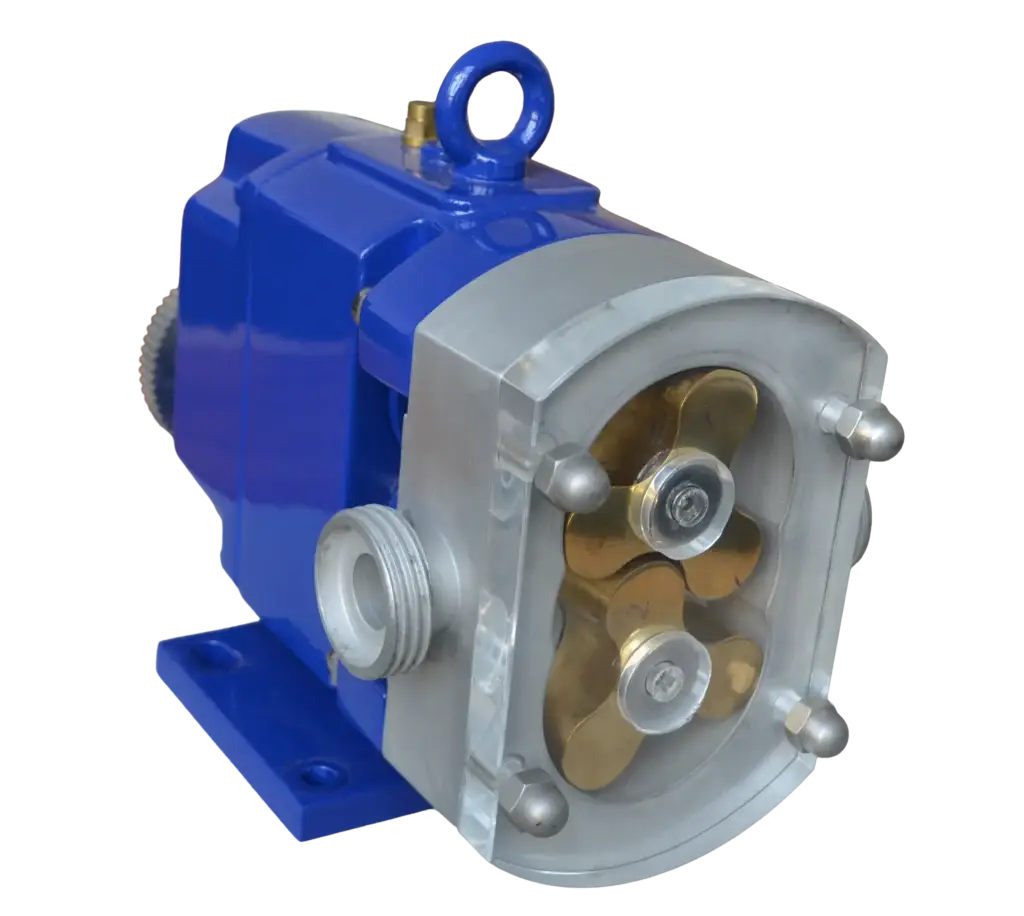 Schnittbild einer Drehkolbenpumpe